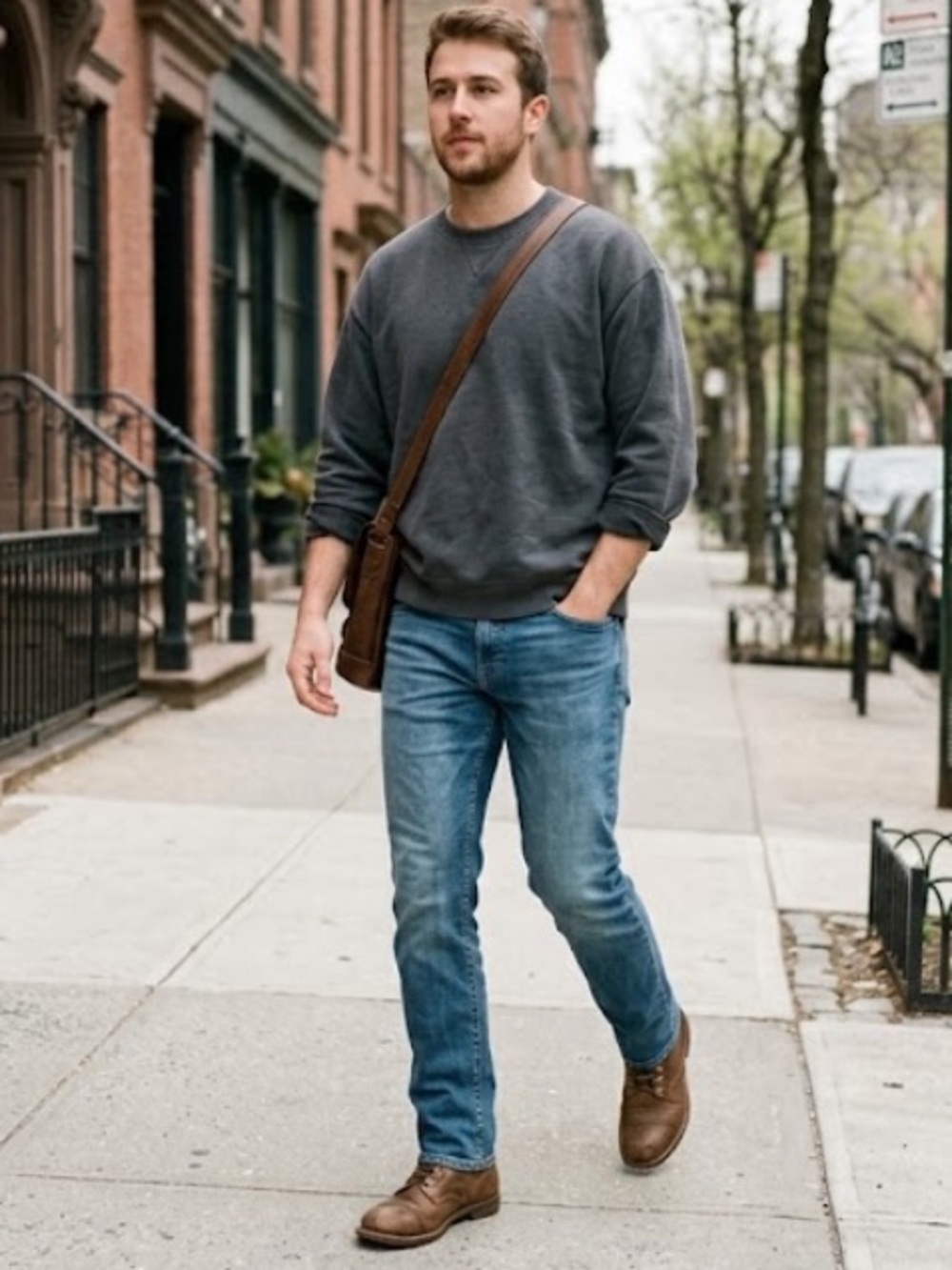 AG Adriano Goldschmied Graduate Jeans Men’s 34x34 Blue Stretch Denim NWT
